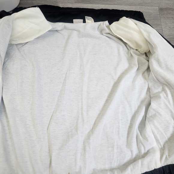 Vintage Ellesse Floral Embroidered Track Club Jacket Size S Black 90s Y2K Lined - Picture 10 of 15